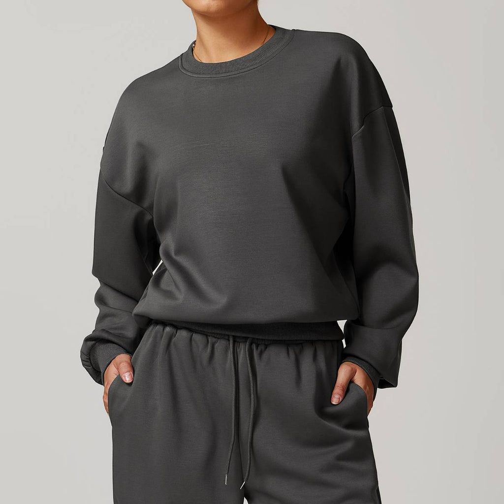 Womens Casual Fitness 42% rayon cotton 50% polyester 8% spandex Sweatshirt Z-8952 print logo 5
