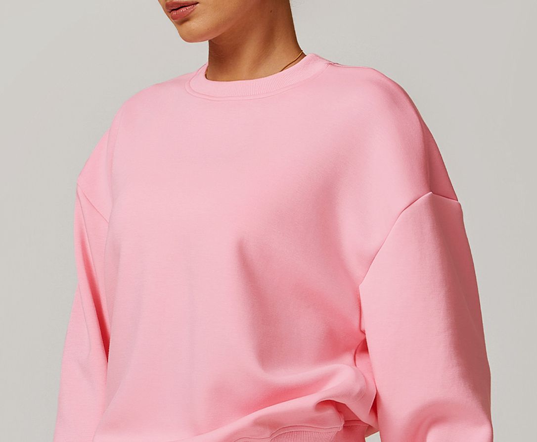 Womens Casual Fitness 42% rayon cotton 50% polyester 8% spandex Sweatshirt Z-8952 print logo 19