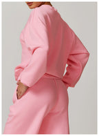 Womens Casual Fitness 42% rayon cotton 50% polyester 8% spandex Sweatshirt Z-8952 print logo 36