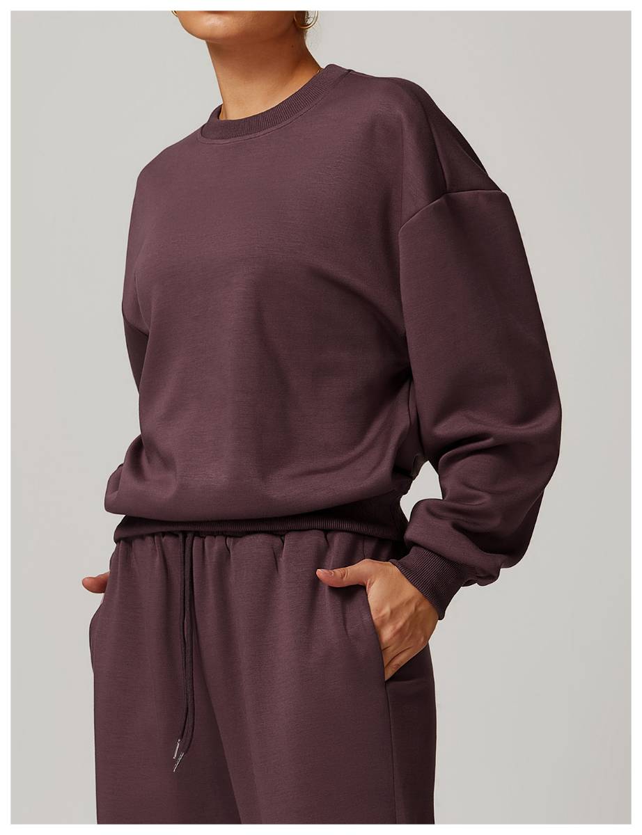 Womens Casual Fitness 42% rayon cotton 50% polyester 8% spandex Sweatshirt Z-8952 print logo 40