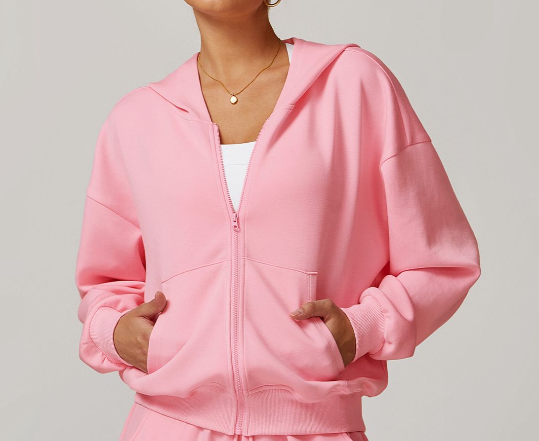 Womens Casual Sports 42% rayon cotton 50% polyester 8% spandex Zip Hoodie Z-8952 print logo 21