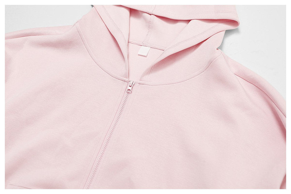 Womens Casual Sports 42% rayon cotton 50% polyester 8% spandex Zip Hoodie Z-8952 print logo 53