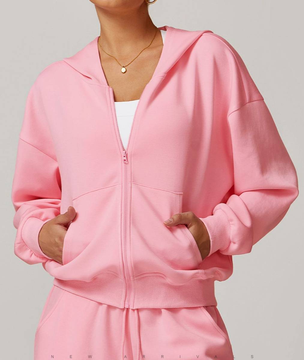Womens Casual Sports 42% rayon cotton 50% polyester 8% spandex Zip Hoodie Z-8952 print logo 18