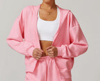 Womens Casual Sports 42% rayon cotton 50% polyester 8% spandex Zip Hoodie Z-8952 print logo 19