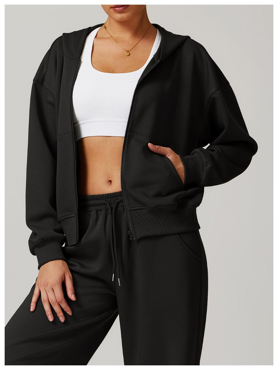 Womens Casual Sports 42% rayon cotton 50% polyester 8% spandex Zip Hoodie Z-8952 print logo 47