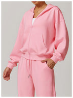 Womens Casual Sports 42% rayon cotton 50% polyester 8% spandex Zip Hoodie Z-8952 print logo 35