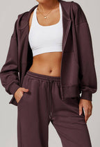 Womens Casual Sports 42% rayon cotton 50% polyester 8% spandex Zip Hoodie Z-8952 print logo 40