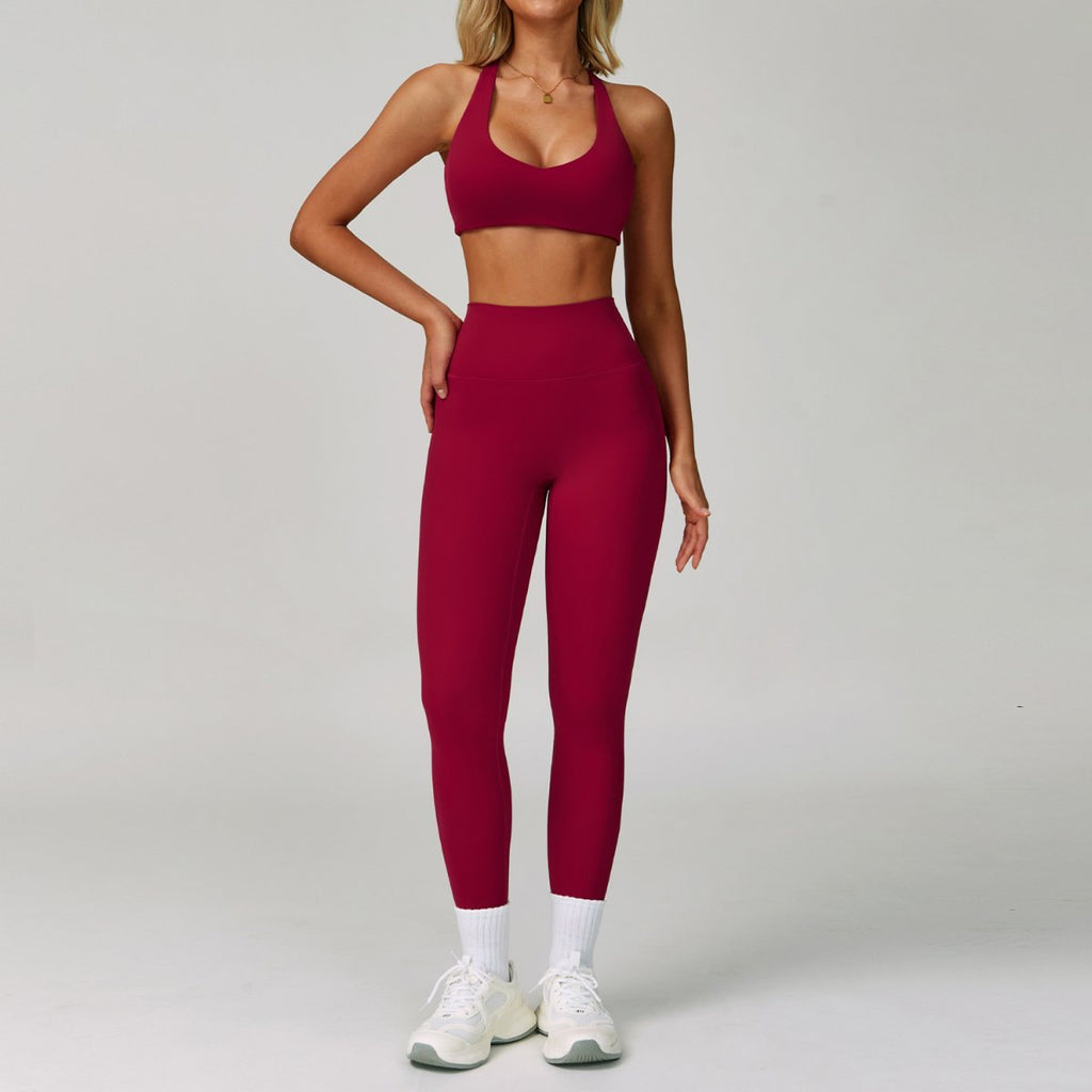 Womens Activewear 78%Nylon 22%Spandex 4 Piece Yoga Set Z-9300 - bra print logo 21