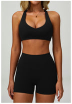 Womens Activewear 78%Nylon 22%Spandex 4 Piece Yoga Set Z-9300 - bra print logo 38