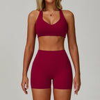 Womens Activewear 78%Nylon 22%Spandex 4 Piece Yoga Set Z-9300 - bra print logo 6