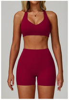 Womens Activewear 78%Nylon 22%Spandex 4 Piece Yoga Set Z-9300 - bra print logo 30