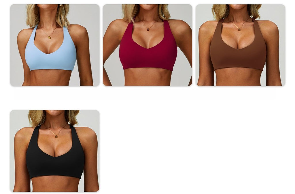 Womens Activewear 78%Nylon 22%Spandex 4 Piece Yoga Set Z-9300 - bra print logo 26