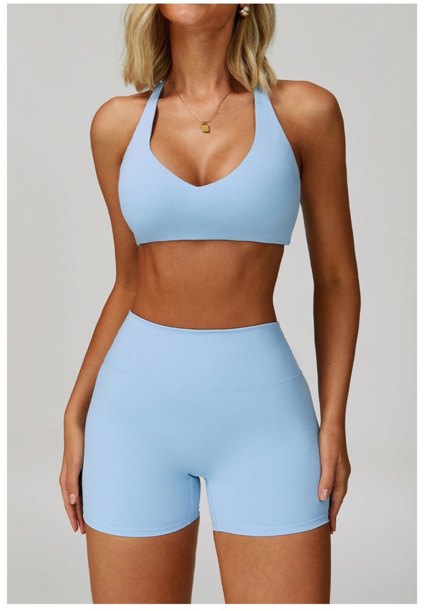 Womens Activewear 78%Nylon 22%Spandex 4 Piece Yoga Set Z-9300 - bra print logo 27