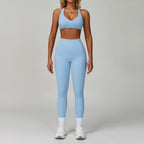 Womens Activewear 78%Nylon 22%Spandex 4 Piece Yoga Set Z-9300 - bra print logo 19