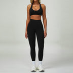 Womens Activewear 78%Nylon 22%Spandex 4 Piece Yoga Set Z-9300 - bra print logo 7