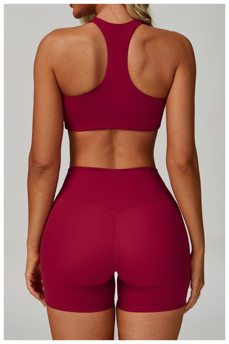 Womens Activewear 78%Nylon 22%Spandex 4 Piece Yoga Set Z-9300 - bra print logo 31