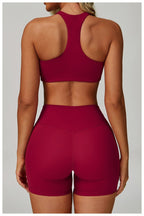 Womens Activewear 78%Nylon 22%Spandex 4 Piece Yoga Set Z-9300 - bra print logo 31