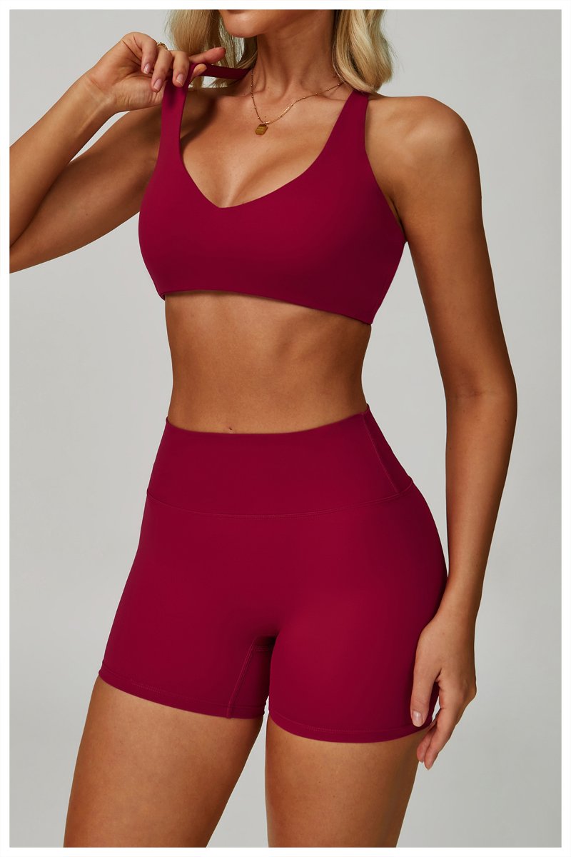 Womens Activewear 78%Nylon 22%Spandex 4 Piece Yoga Set Z-9300 - bra print logo 32