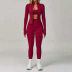 Womens Activewear 78%Nylon 22%Spandex 4 Piece Yoga Set Z-9300 Set print logo 37