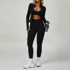 Womens Activewear 78%Nylon 22%Spandex 4 Piece Yoga Set Z-9300 - shorts print logo 35
