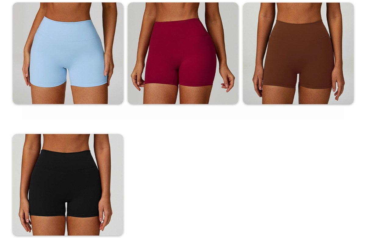 Womens Activewear 78%Nylon 22%Spandex 4 Piece Yoga Set Z-9300 - shorts print logo 39