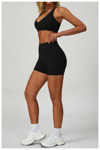 Womens Activewear 78%Nylon 22%Spandex 4 Piece Yoga Set Z-9300 - shorts print logo 53