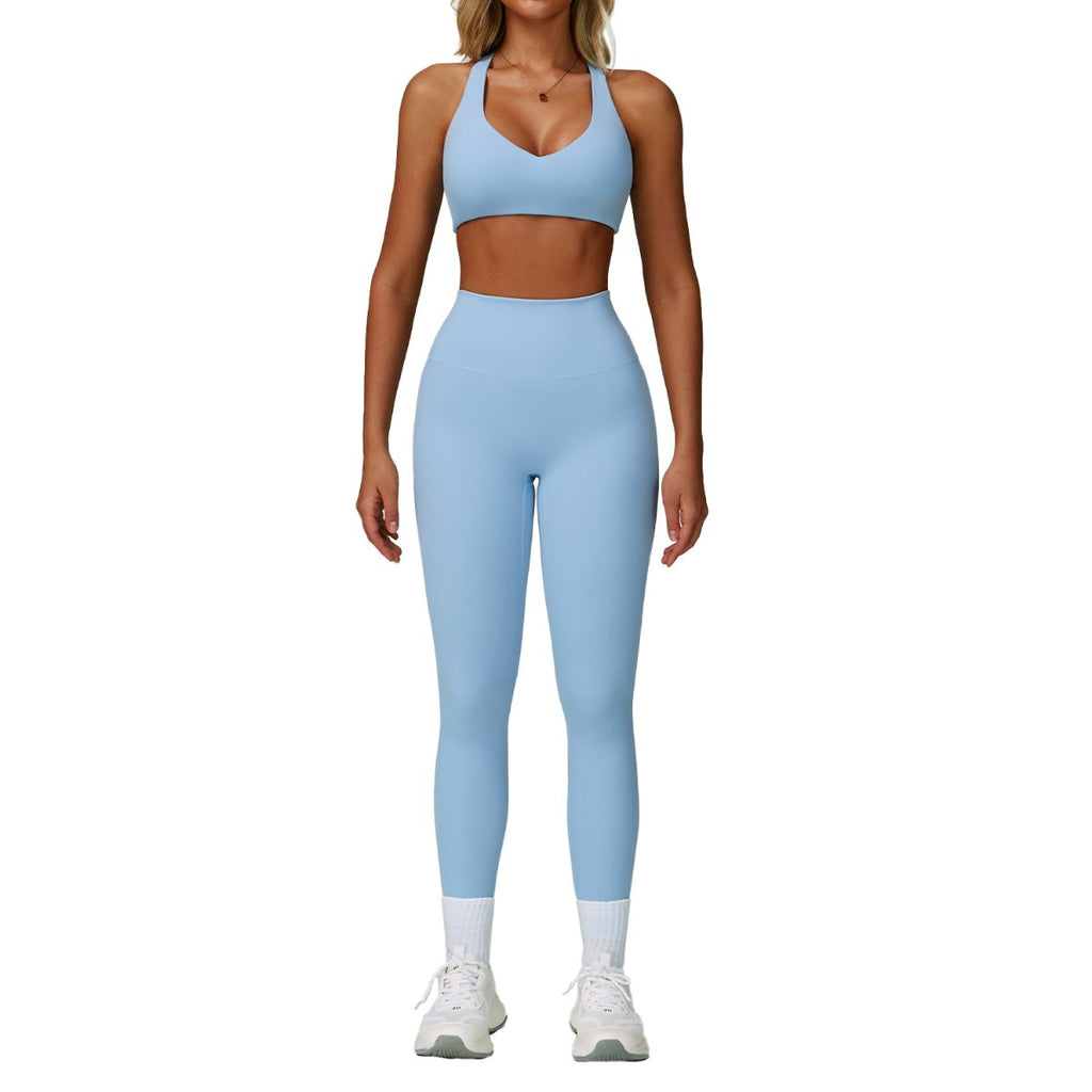 Womens Activewear 78%Nylon 22%Spandex 4 Piece Yoga Set Z-9300 Set print logo 23
