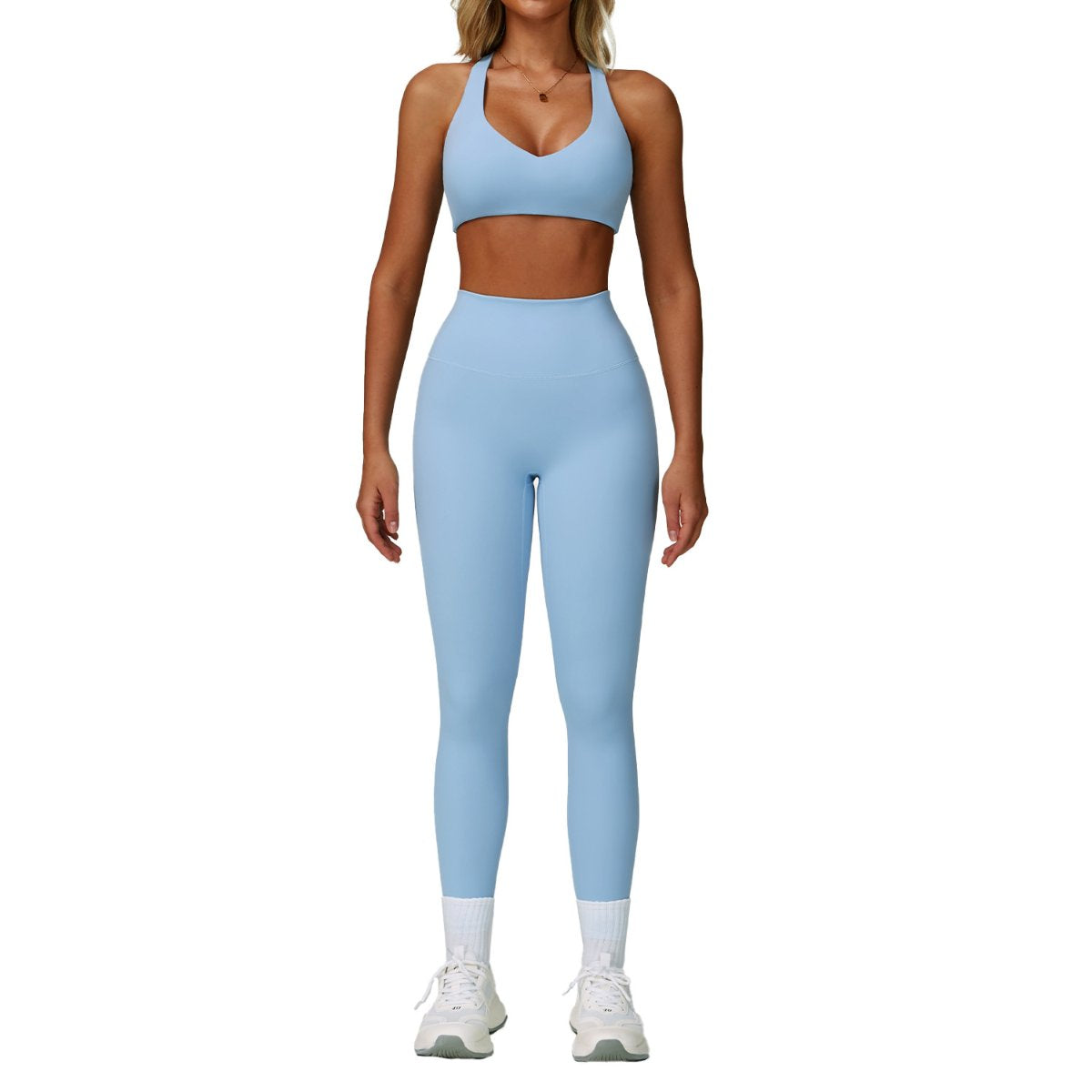Womens Activewear 78%Nylon 22%Spandex 4 Piece Yoga Set Z-9300 Set print logo 23