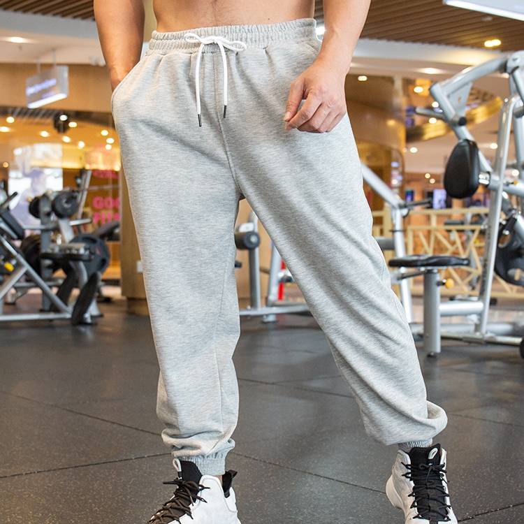 Mens Workout Training 85% cotton 15% polyester Jogger Pants ZJ-10110 print logo 16