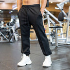 Mens Gym Fitness 90%polyester 10%spandex Jogger Pants ZJ-8719 print logo 7