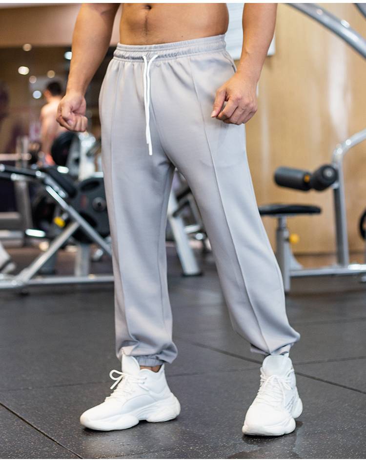 Mens Gym Fitness 90%polyester 10%spandex Jogger Pants ZJ-8719 print logo 15