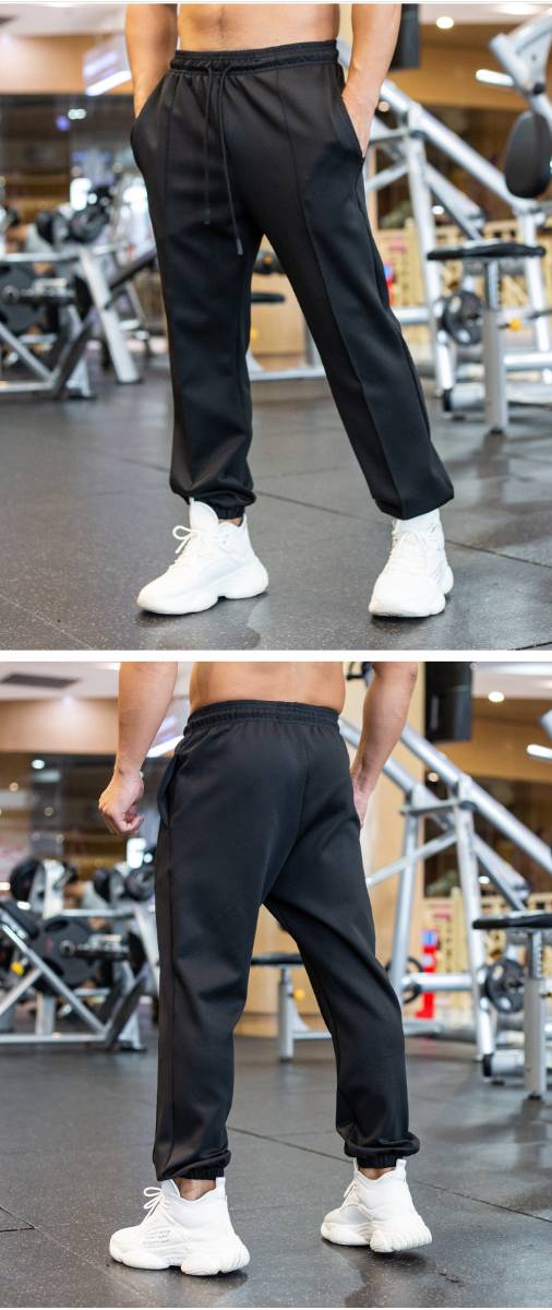 Mens Gym Fitness 90%polyester 10%spandex Jogger Pants ZJ-8719 print logo 12