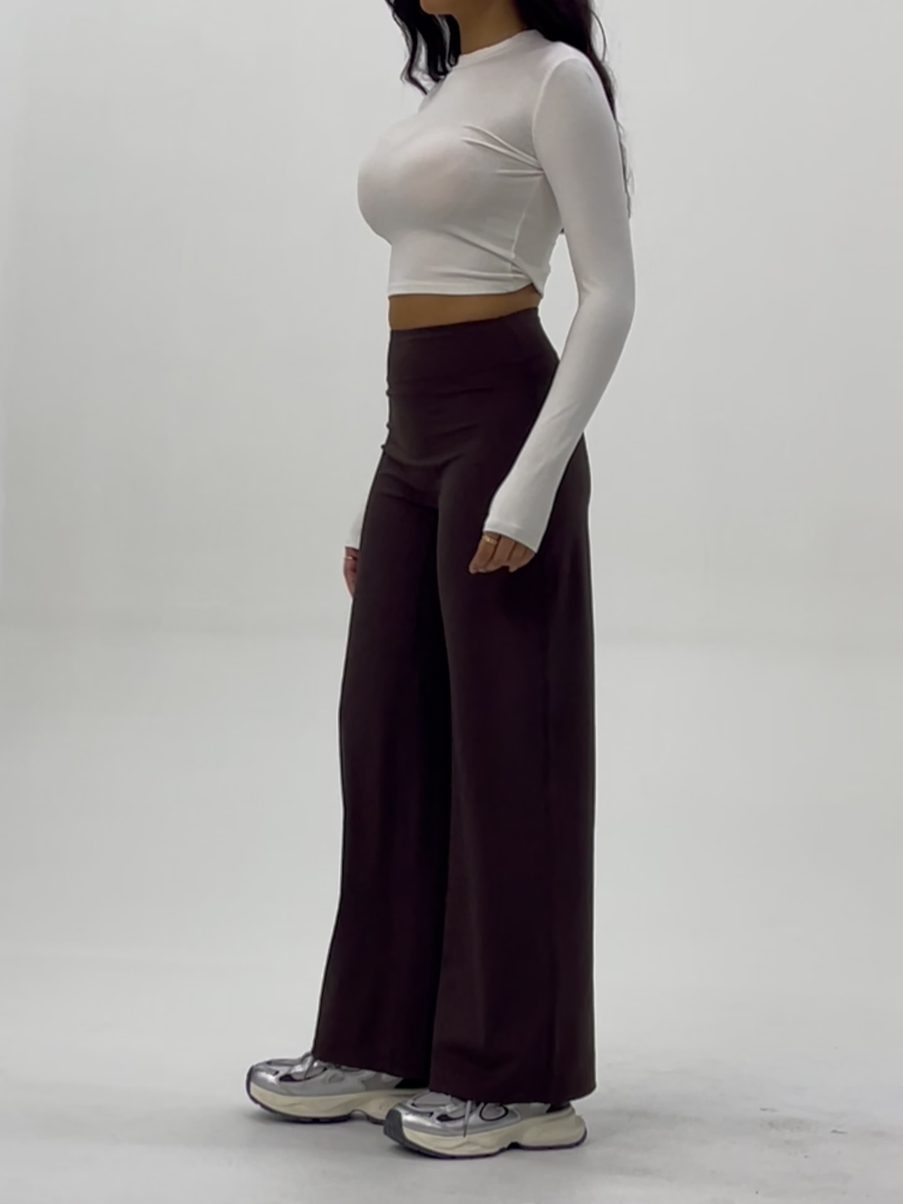 Womens Casual 75%nylon 25%spandex flares pants ZT006