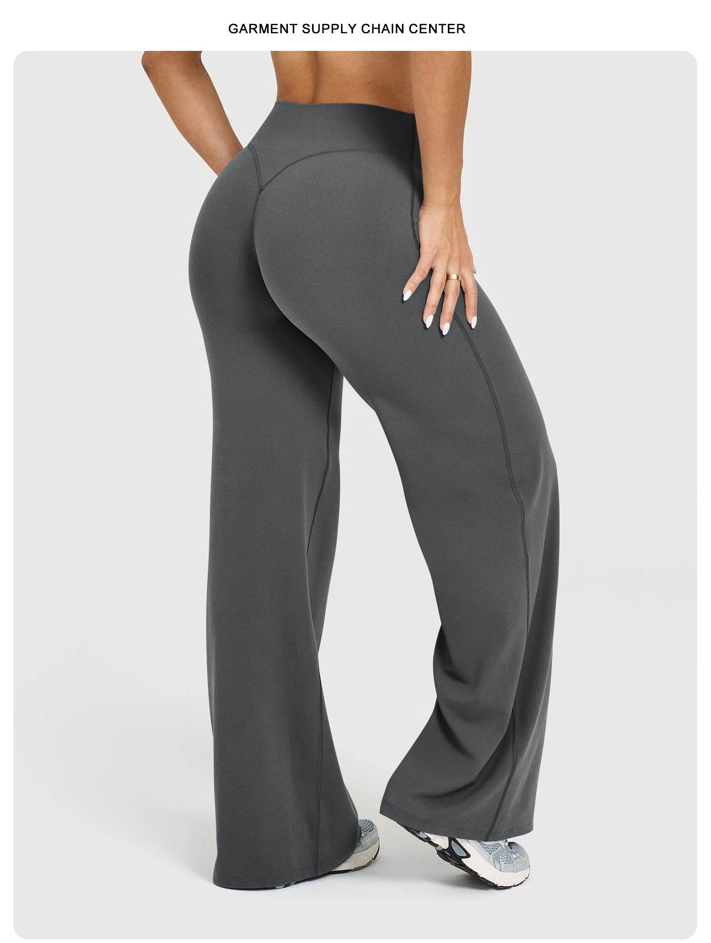 Womens Casual 75%nylon 25%spandex flares pants ZT006
