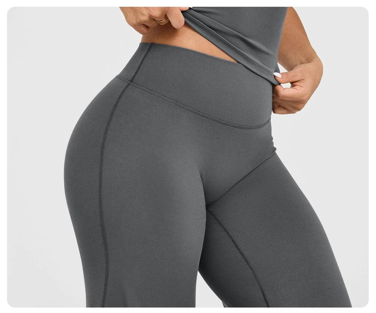 Womens Casual 75%nylon 25%spandex flares pants ZT006 - Honfitwear