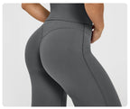 Womens Casual 75%nylon 25%spandex flares pants ZT006