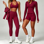 Womens Activewear 78%Nylon 22%Spandex 4 Piece Yoga Set Z-9300 Set