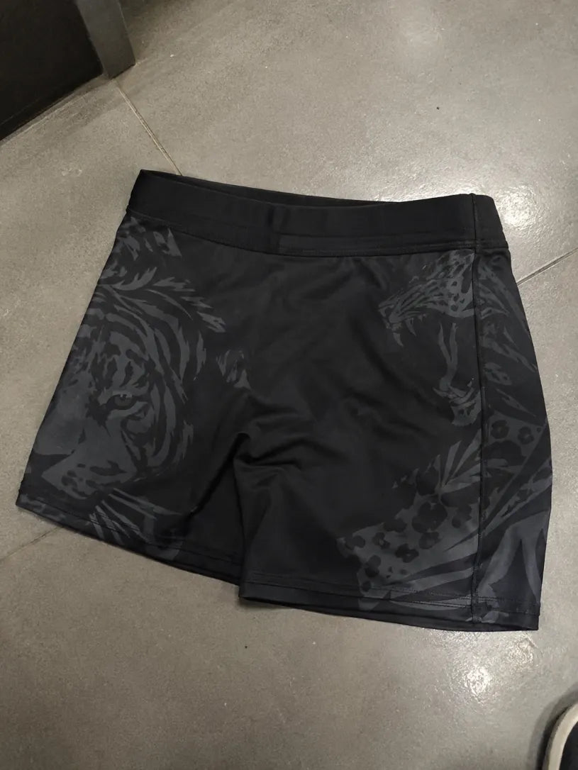 Pro compression volleyball spandex shorts with wide elastic waistband