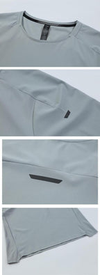 Mens Gym Workout 80%polyester 20%spandex Tshirt L-325314 - Honfitwear