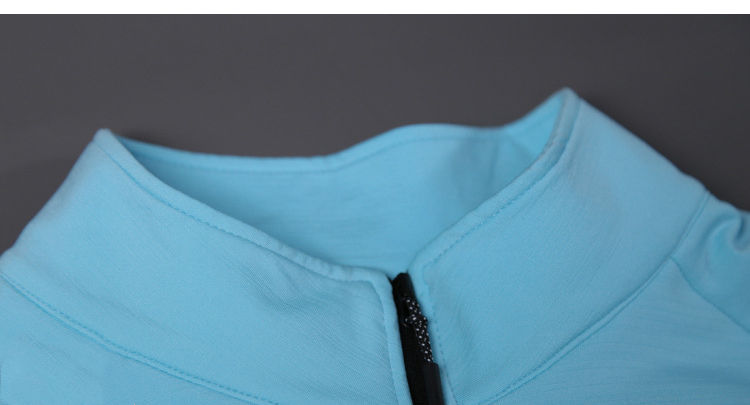 Mens Gym Training 100% Polyester Quarter Zip Shirt print logo 9