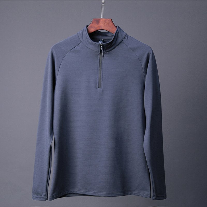 Mens Gym Training 100% Polyester Quarter Zip Shirt print logo 18
