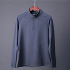 Mens Gym Training 100% Polyester Quarter Zip Shirt print logo 18