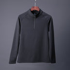 Mens Gym Training 100% Polyester Quarter Zip Shirt print logo 15