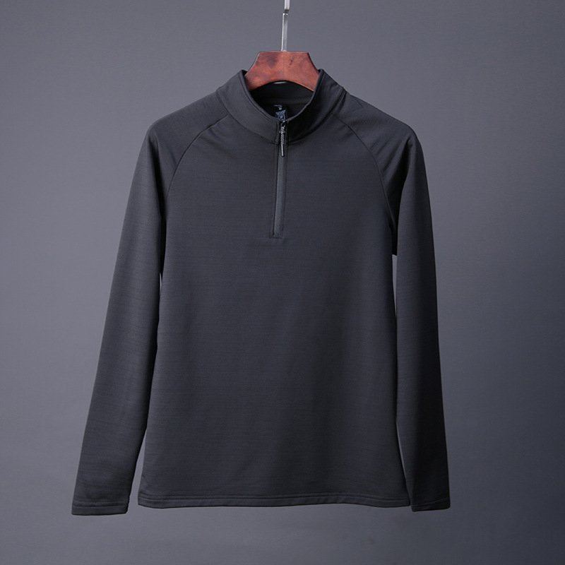 Mens Gym Training 100% Polyester Quarter Zip Shirt print logo 15