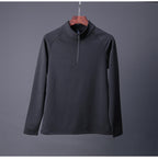 Mens Gym Training 100% Polyester Quarter Zip Shirt print logo 7