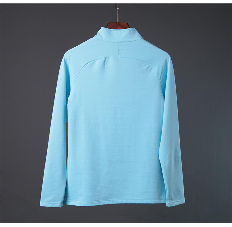 Mens Gym Training 100% Polyester Quarter Zip Shirt print logo 4