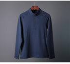 Mens Gym Training 100% Polyester Quarter Zip Shirt print logo 8
