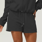 Womens Casual Fitness 98%polyester 2%spandex Shorts Set sm2373 - shorts print logo 4