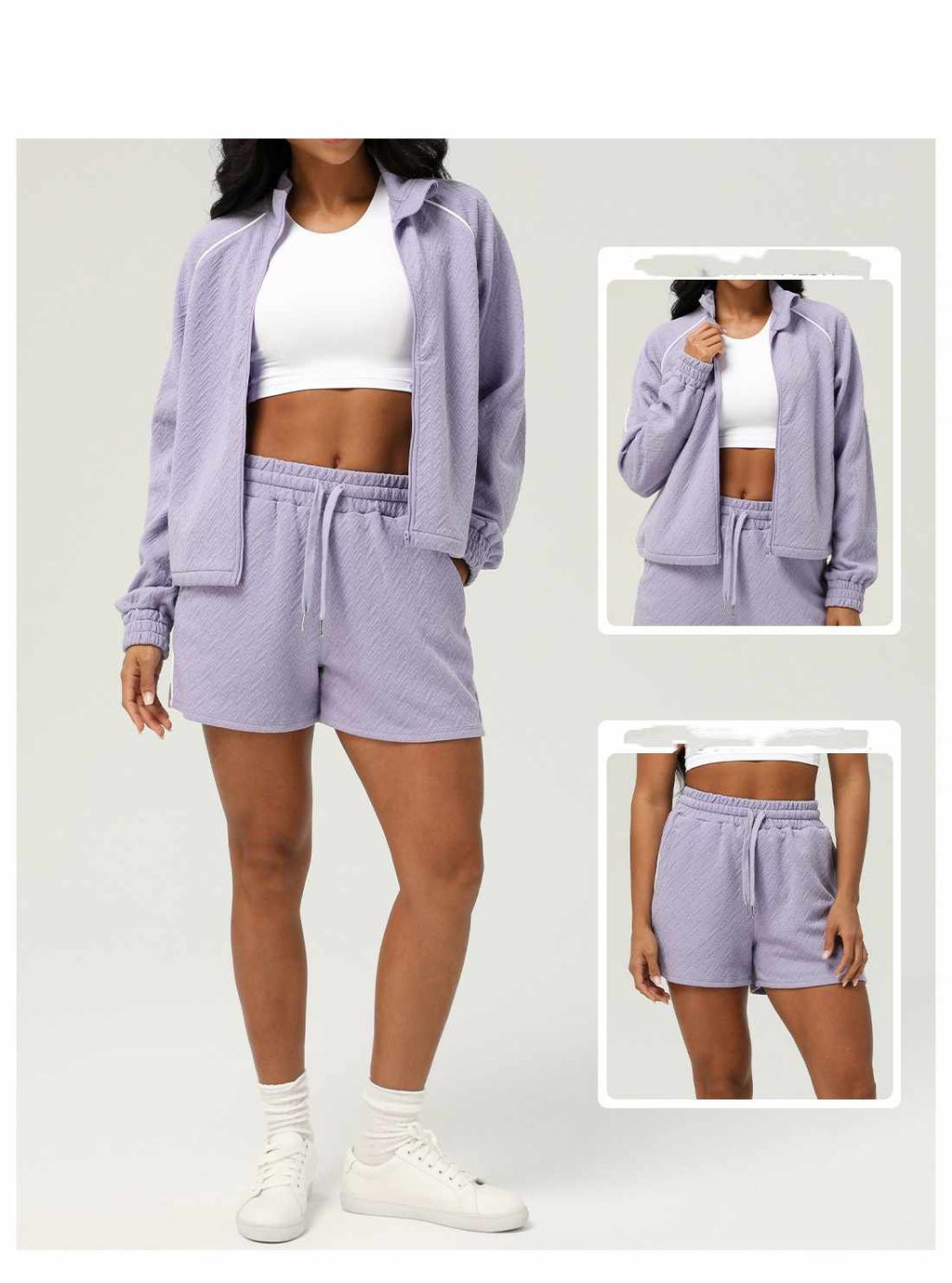 Womens Casual Fitness 98%polyester 2%spandex Shorts Set sm2373 Set print logo 21