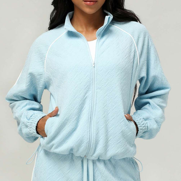 Womens Casual Fitness 98%polyester 2%spandex Shorts Set sm2373 - jacket print logo 6